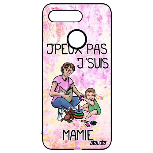 фото Качественный чехол на телефон // honor v20 / view 20 // "не могу - стала бабушкой!" комикс надпись, utaupia, светло-розовый