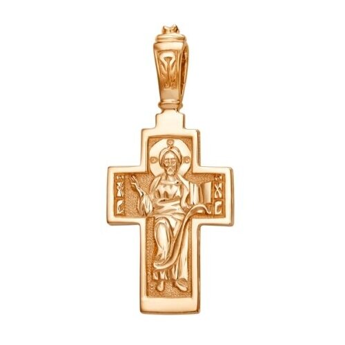 Крестик DINASTIA, красное золото, 585 проба крест херсонес крест из красного золота ангел хранитель 21385