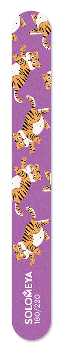 Solomeya Пилка для ногтей Cute tiger 180/220 / Cute tiger Nail File, 1 шт.