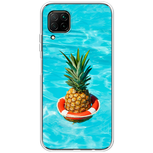 фото Силиконовый чехол ананас в бассейне на huawei p40 lite case place