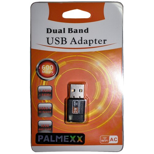 Адаптер PALMEXX USB WiFi n/g/b/ac адаптер palmexx usb wifi n g b с антенной