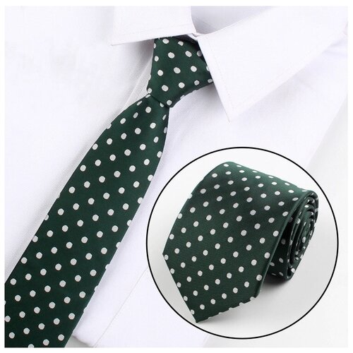 Галстук 2beMan, белый, зеленый галстук greg для мужчин зеленый