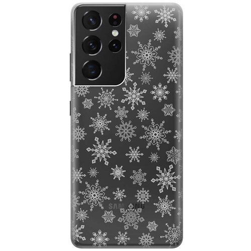 Чехол - накладка Transparent 3D для Samsung Galaxy S21 Ultra с принтом Fairy Snowflakes чехол накладка transparent 3d для samsung galaxy s10 lite с принтом fairy snowflakes