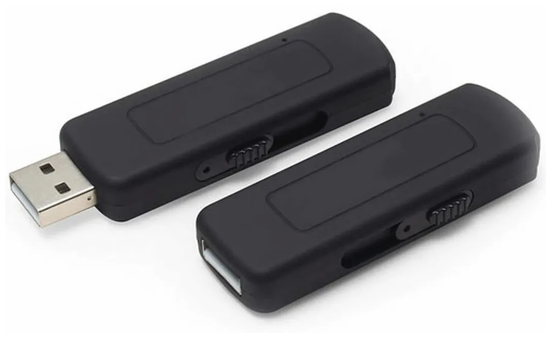 Диктофон 8GB VOS USB 2.0 FLASH DRIVE запись по датчику звука/ диктофон флешка, активация голосом, черный