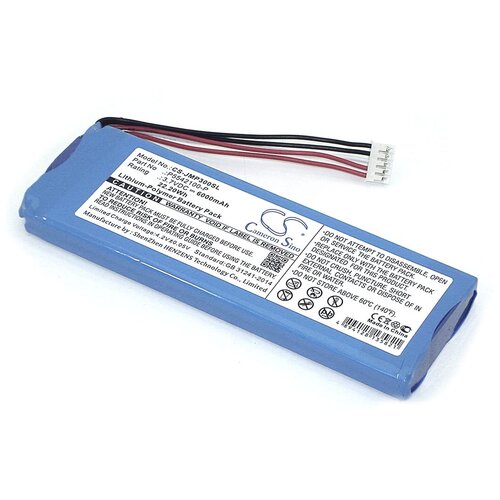 фото Аккумуляторная батарея cameronsino cs-jmp300sl для jbl pulse 3 3.7v 6000mah 22.20wh cameron sino