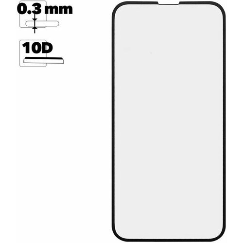Защитное стекло 10D для iPhone 13, 13 Pro T. G. черное 0,33 мм (ударопрочное) защитное стекло 10d для iphone 11 xr t g черное 0 33 мм ударопрочное