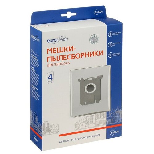 фото Мешок-пылесборник euro синтетический, многослойный, 4 шт (electolux s-bag) euro clean 1533186 . yandex market