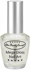 MEGA GLOSS NAIL ART прочный закрепитель для NAIL ART Alex Beauty Concept, 14 мл