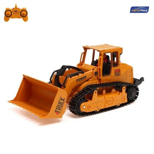Бульдозер радиоуправляемый Стройтехника подвижный ковш работает от аккумулятора 3270₽