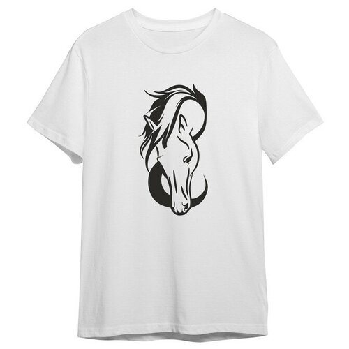 фото Футболка сувенирshop животные "лошадь / horse" белая xl сувенир shop