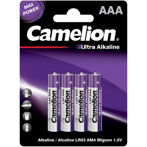 Батарейки NEWCamelion Ultra BL-4 LR03 1.5В батарейка ааа camelion ultra lr03 bp2ut 2 штуки