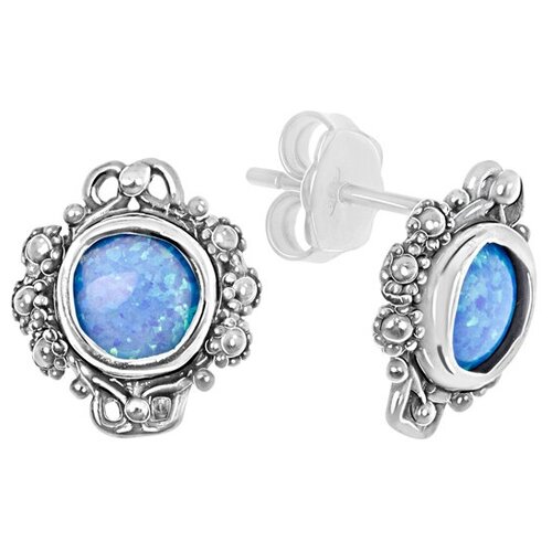 Серьги Yaffo, серебро, 925 проба, опал