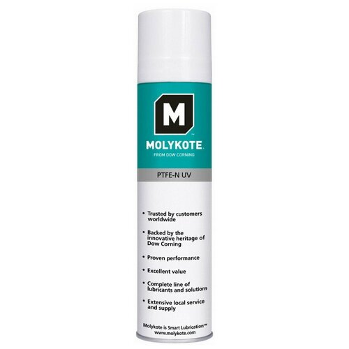 фото Антифрикционное покрытие-смазка molykote ptfe-n-uv spray (0.4 л)