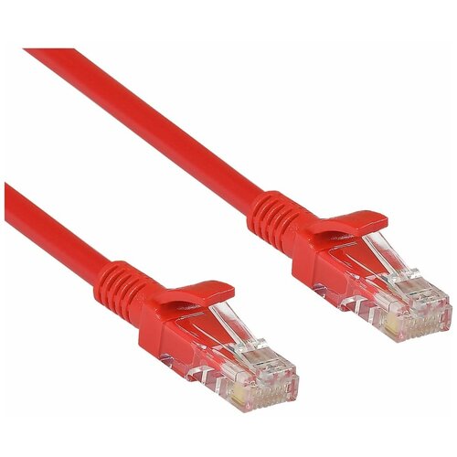 Патч-корд ExeGate UTP-RJ45-RJ45-5e-0,3M-RD, UTP, cat.5e, 0.3м, красный 258666 патч корд exegate utp rj45 rj45 5e 0 5m rd ex258384rus 20