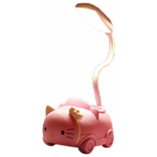 Детская переносная розовая настольная лампа MyPads M-BY8802 Hello Kitty с подставкой подарок дочке внучке племяннице ребенку девочке 3 4 5 6 7 8 лет