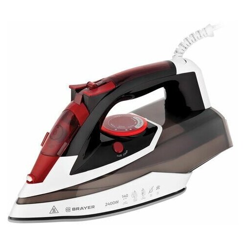 Утюг BRAYER BR4005 2400 Вт керамическое покрытие самоочистка антикапля антинакипь автоотключение коричневый 413200₽