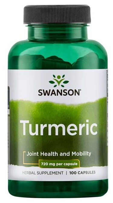 Капсулы SWANSON Turmeric, 100 г, 100 шт.