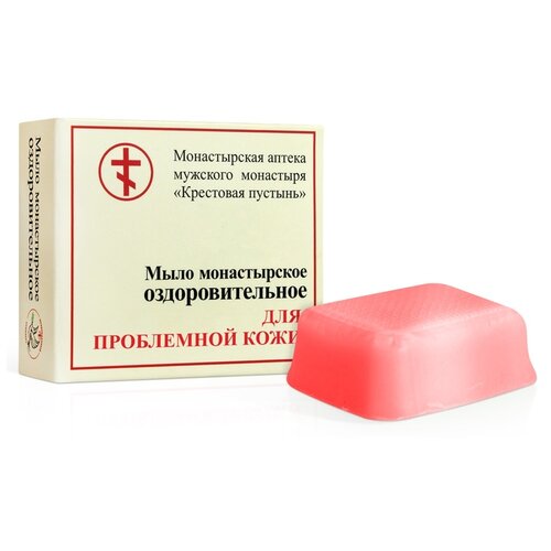 Монастырская аптека Мыло кусковое Для проблемной кожи без аромата, 30 мл, 30 г монастырское мыло баня фз