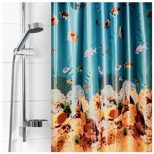 фото 1039 штора для ванной комнаты 180х180см полиэстер вилина