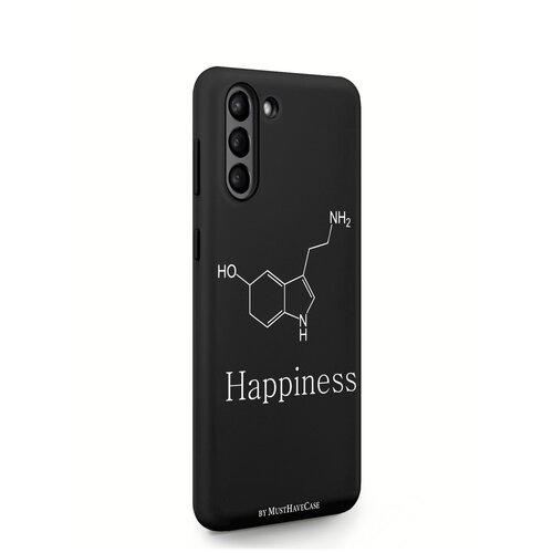 фото Черный силиконовый чехол musthavecase для samsung galaxy s21+ молекула счастья для самсунг галакси с21+ противоударный