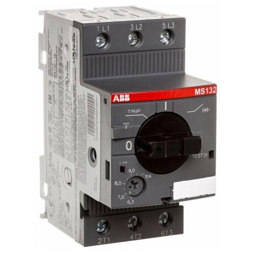 MS132-32 автоматический выключатель с регулируемой тепловой защитой (25-32А) 25kA ABB, 1SAM350000R1015 ms165 54 автоматический выключатель с регулируемой тепловой защитой 40 54а 25kа abb 1sam451000r1016