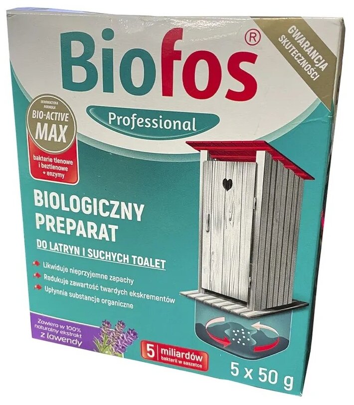 Биоактиватор BIOFOS порошок для дачных и сухих туалетов, 5 шт х 50 г - фотография № 2
