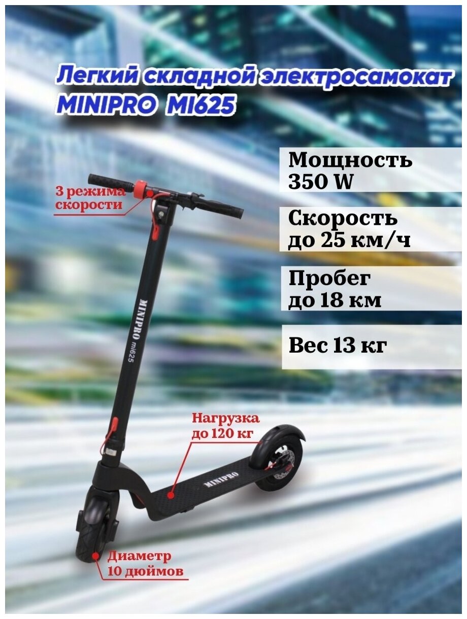 Электросамокат MiniPro Mi625 (Черный)