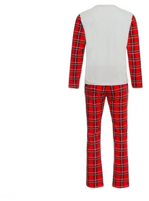 Пижама новогодняя мужская KAFTAN "X-mas", цвет красный, размер 50 - фотография № 18