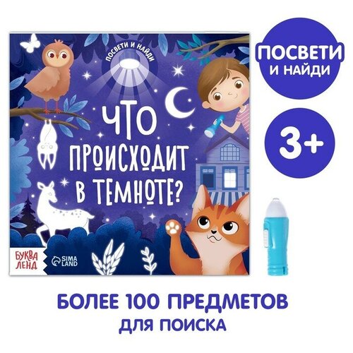 Буква-ленд Книга с фонариком «Что происходит в темноте?», 24 стр.