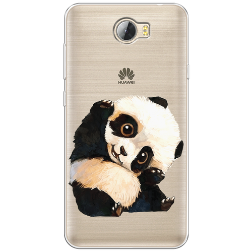 Силиконовый чехол на Huawei Y5 II/Honor 5A / Хуавей Y5 ll Большеглазая панда, прозрачный силиконовый чехол на huawei y5 ii хуавей y5 ii любопытный котик