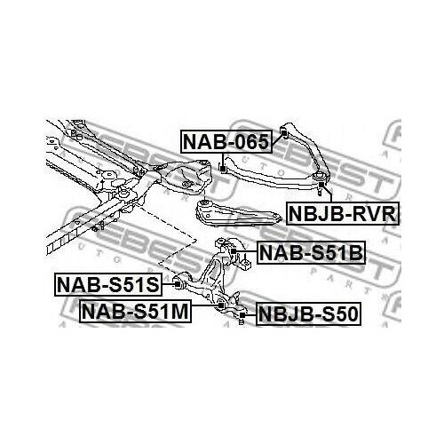 фото Febest сайлентблок нижнего рычага подвески перед прав/лев