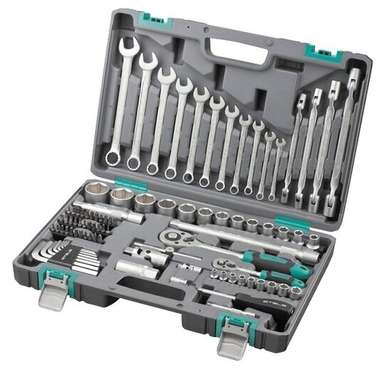 Набор инструментов в кейсе 1/2", 1/4", 88предметов STELS 14109