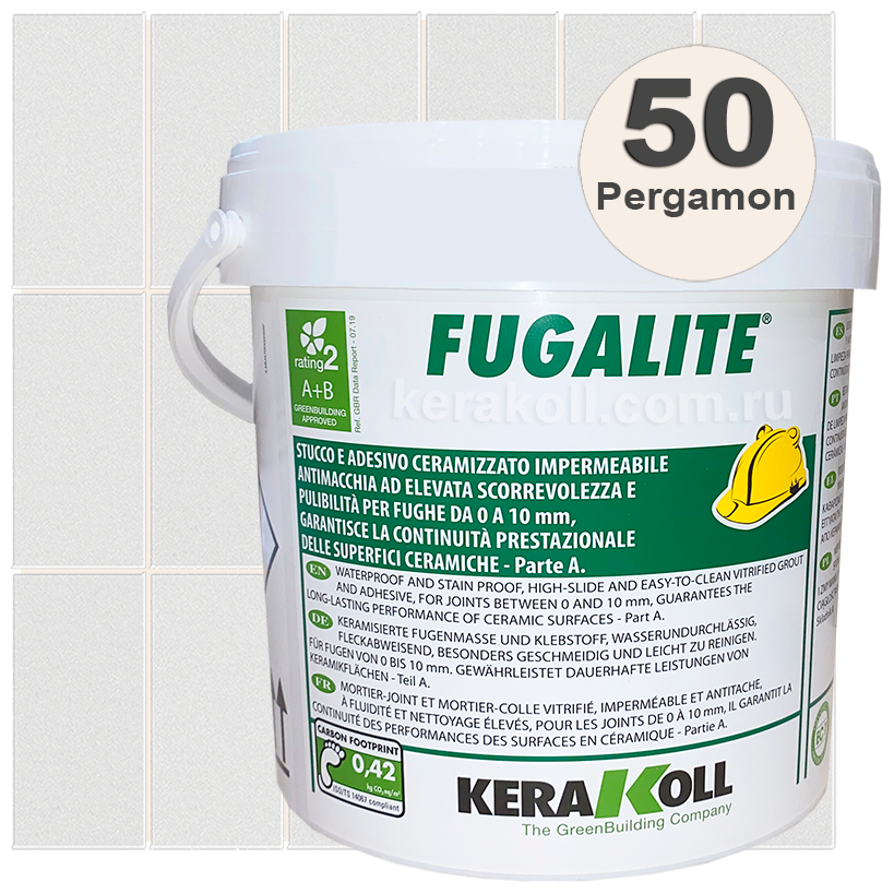 Kerakoll Fugalite Eco 50 Pergamon 3kg эпоксидная затирка для швов