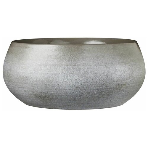 Керамическое кашпо-чаша доуро, серое, 14х34 см, Edelman, Mica 1070373