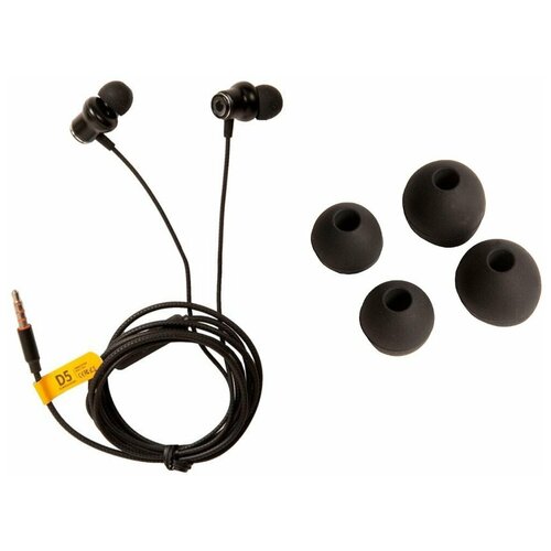 Наушники Celebrat D5 внутриканальные микрофон кнопка ответа кабель 12м черный 58400₽