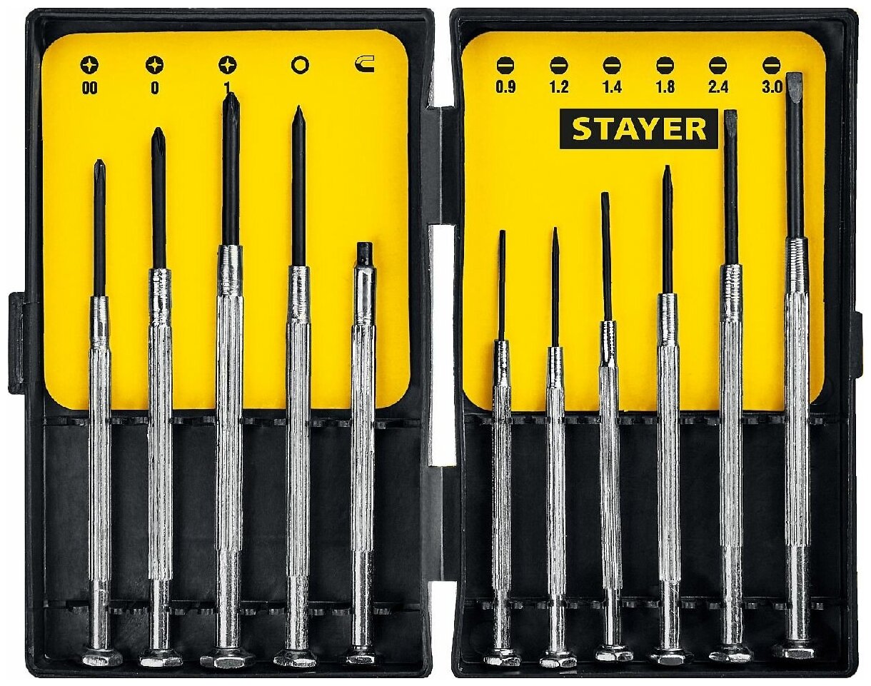 Часовые отвертки STAYER 11 предм. (2560-H11_z02)