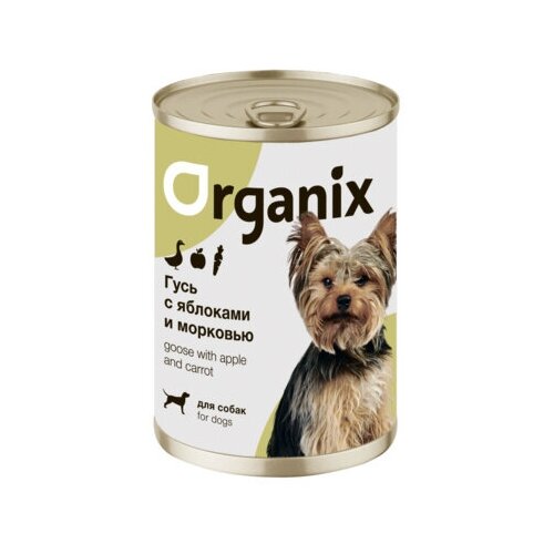Organix консервы Консервы для собак Фрикасе из гуся с яблоками и морковкой 22ел16 0,75 кг 42915 (8 шт)