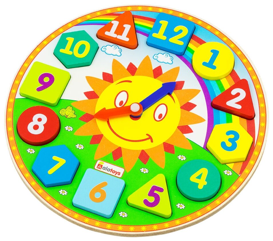 Сортер Alatoys Часики Солнышко ЧС13