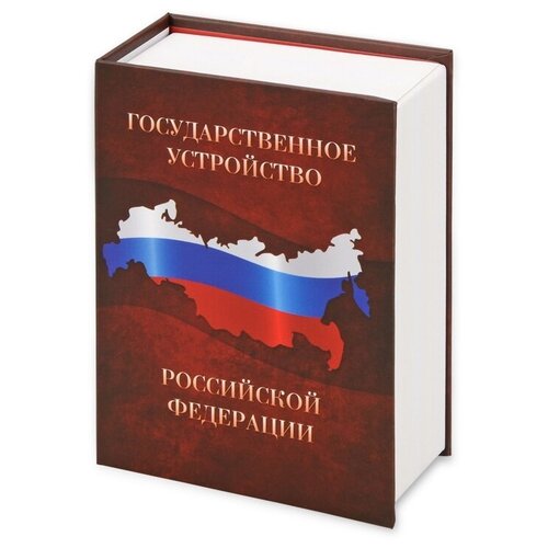 Часы Государственное устройство Российской Федерации, коричневый/бордовый