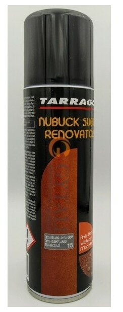 TCS19 Аэрозоль-краситель для замши Tarrago Nubuck Suede Renovator, Цвет Tarrago 015 темно-серый, dark gray