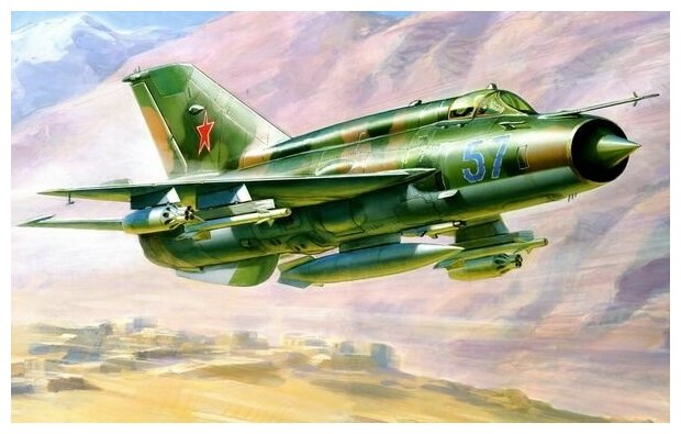 Постер на холсте Миг 21бис (Mig 21bis) 48см. x 30см.