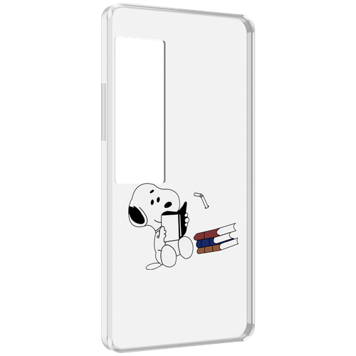 Чехол MyPads собака-с-книжками для Meizu Pro 7 Plus задняя-панель-накладка-бампер