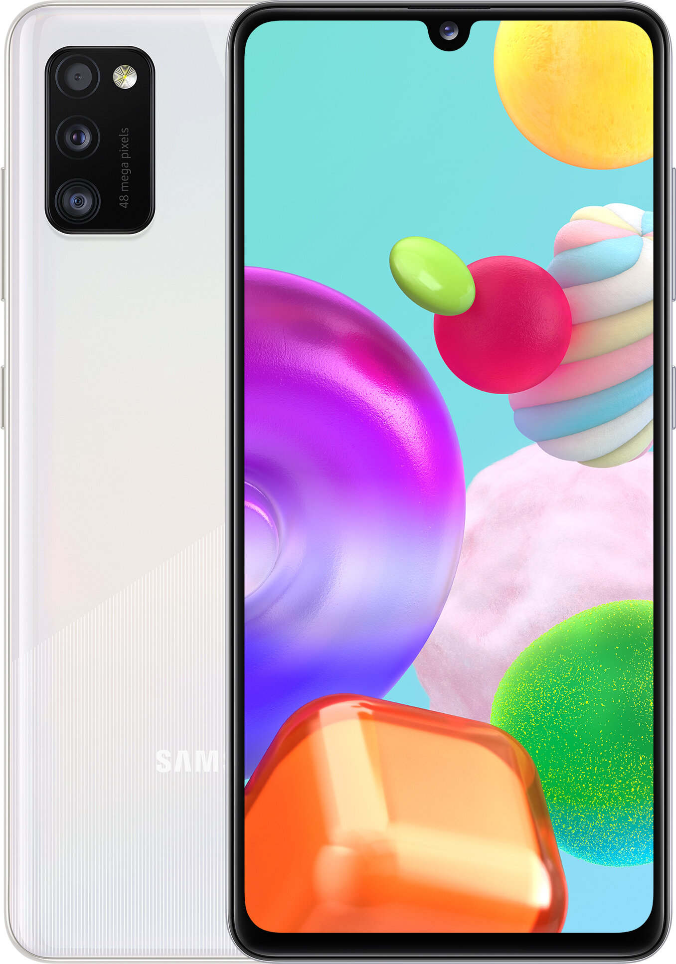 Смартфон Samsung Galaxy A41 4/64 ГБ, Dual nano SIM, белый