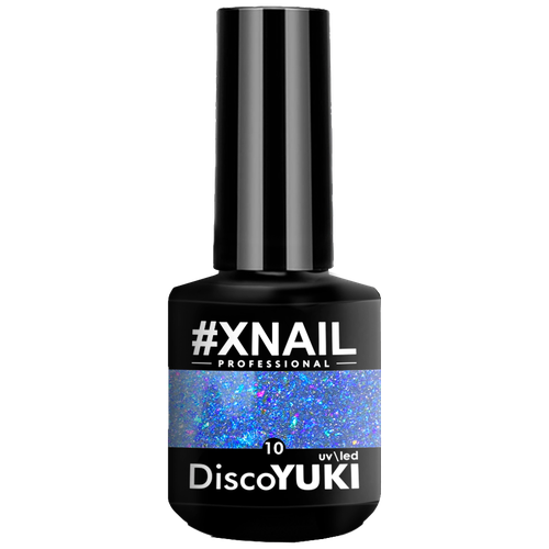 Светоотражающий гель лак XNAIL DISCO YUKI с хлопьями юки, 15 мл, №10