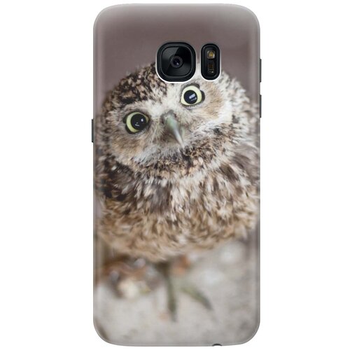 фото Gosso ультратонкий силиконовый чехол-накладка для samsung galaxy s7 с принтом "удивленная сова"