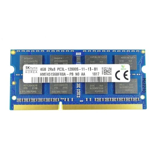 Оперативная память Hynix DDR3L 4Gb 1600 Mhz So-Dimm PC3L-12800 для ноутбука оперативная память crucial ddr3l 8 гб 1333 mhz so dimm pc3l 10600u 1x8 гб ct102464bf133b c16fpd для ноутбука