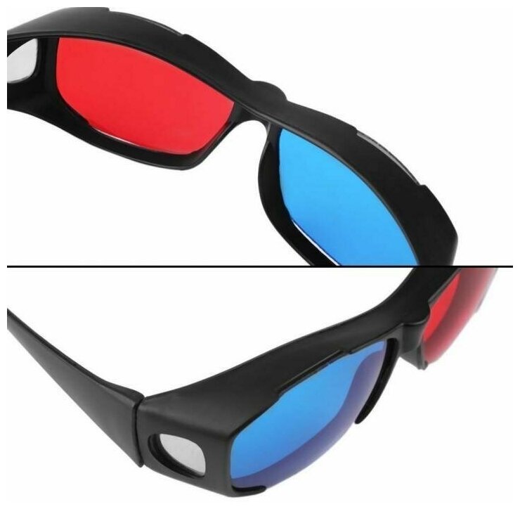 Очки 3D discover анаглифные пластиковые красно-синие