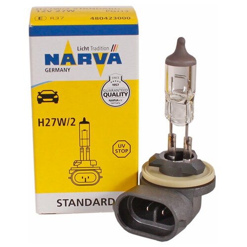 фото Лампа галогенная narva h27w/2 12v 27w pgj13, 1 шт.