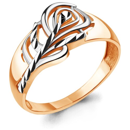 фото Кольцо из золочёного серебра aquamarine а54753-пк diamant-online