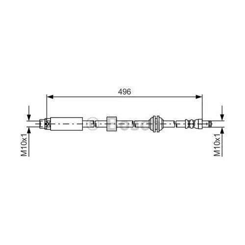 Шланг тормозной BMW E60 -10 496мм. перед. лев./прав.